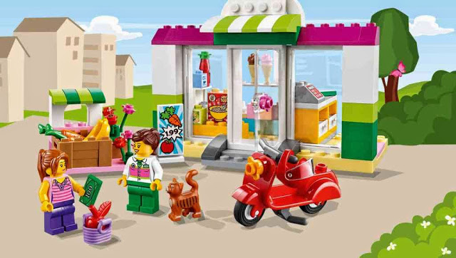 Các mô hình trong bộ đồ chơi Lego Juniors 10684 - Vali Siêu Thị