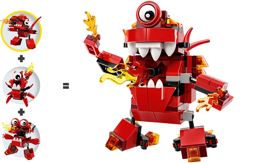 Các chi tiết có trong bộ Lego Mixels 41530 - Sinh vật Meltus