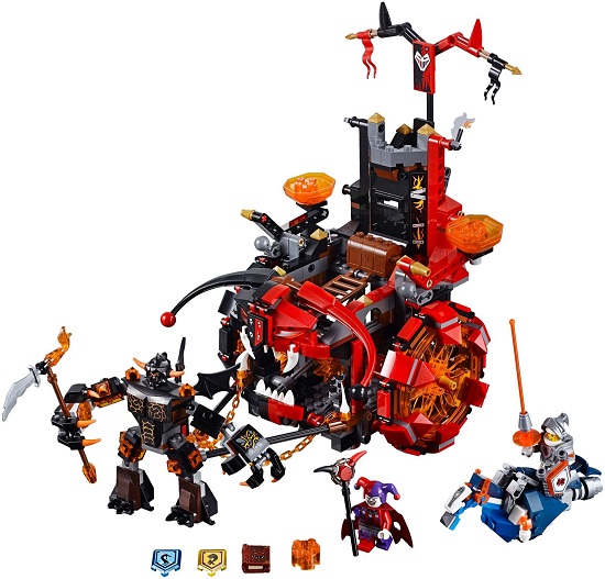 Các chi tiết trong bộ xếp hình Lego Nexo Knights 70316 - Cỗ Xe Quái Vật Của Jestro