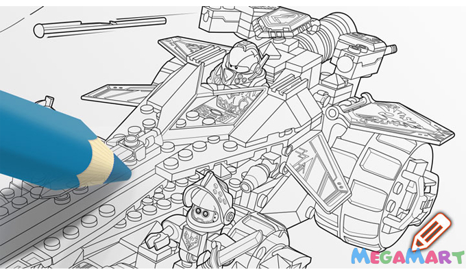 Lego Nexo Knights phiên bản tranh tô màu Lego Nexo Knights Phiên Bản Tranh Tô Màu