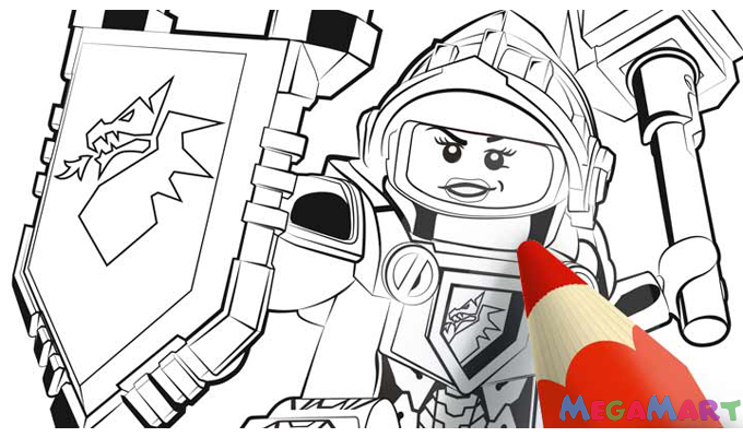 Lego Nexo Knights phiên bản tranh tô màu Lego Nexo Knights Phiên Bản Tranh Tô Màu
