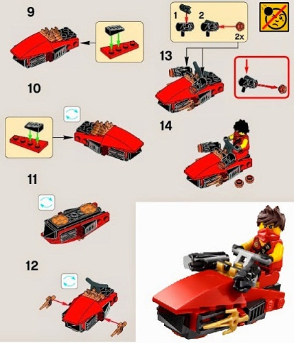 Cách chơi Lego Ninjago 30293 - Canô Của Kai khá đơn giản