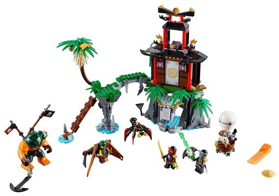 Trọn bộ các chi tiết có trong Lego Ninjago 70604 - Đảo Nhện Độc