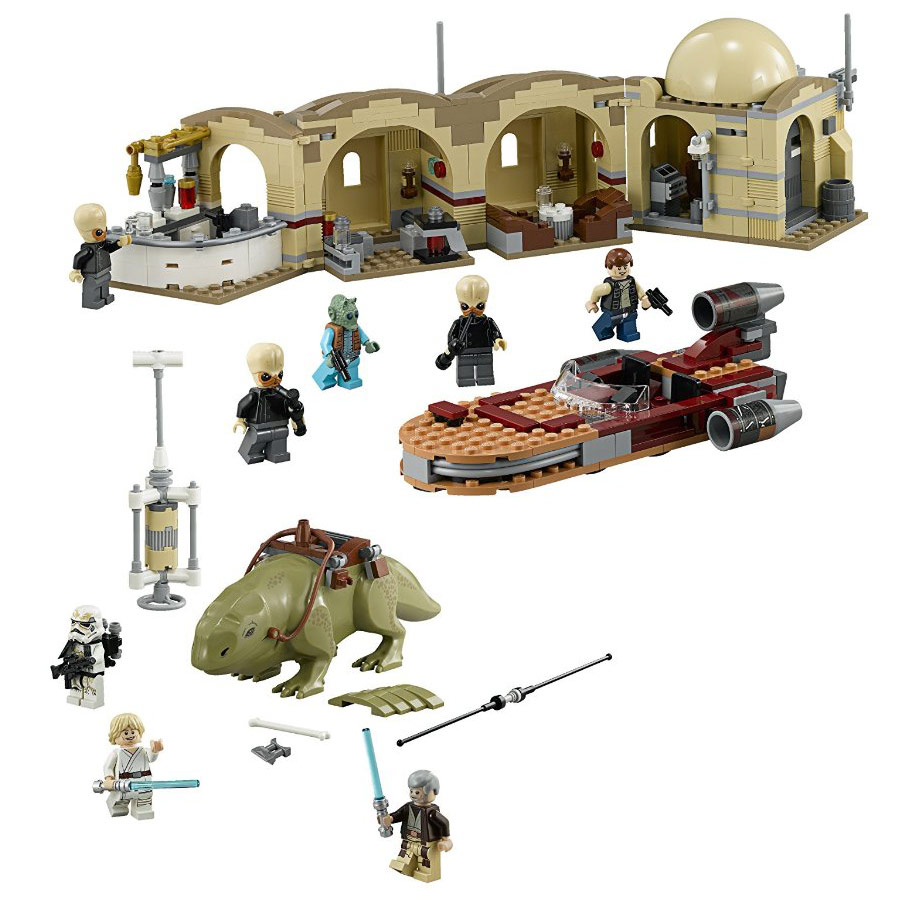 Trọn bộ chi tiết bé sẽ sở hữu trong bộ xếp hình Lego Star Wars 75052 - Quán Bar Mos Eisley