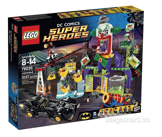 Vỏ hộp sản phẩm Lego Super Heroes 76035 - Vùng Đất Của Joker