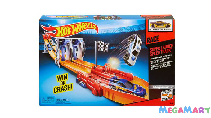 Top 5 đồ chơi trẻ em bán chạy nhất Megamart quà 1-6 cho bé - Mô hình đường đua Hot Wheels mới nhất năm 2017 với đường đua đôi ấn tượng