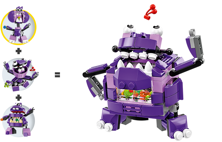 Các chi tiết có trong bộ Lego Mixels 41551 - Sinh Vật Snax
