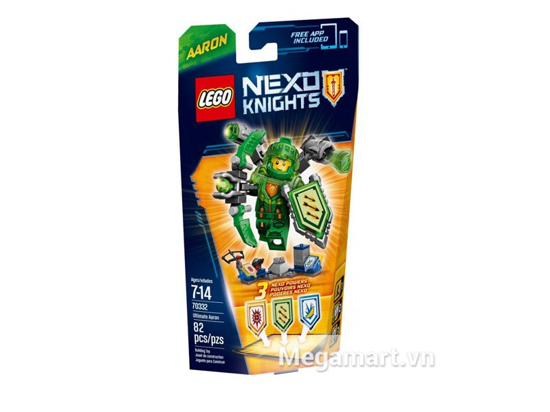 Hình ảnh bộ ghép hình Lego Nexo Knights 70332 - Hiệp Sĩ Aaron dành cho các bé từ 7 đến 14 tuổi