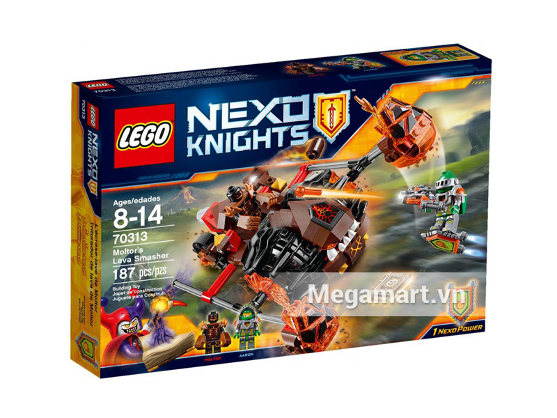 Hình ảnh bộ ghép hình Lego Nexo Knights 70313 - Cỗ Máy Phá Hủy Của Moltor