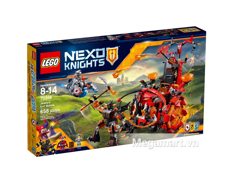 Hình ảnh bộ ghép hình Lego Nexo Knights 70316 - Cỗ Xe Quái Vật Của Jestro