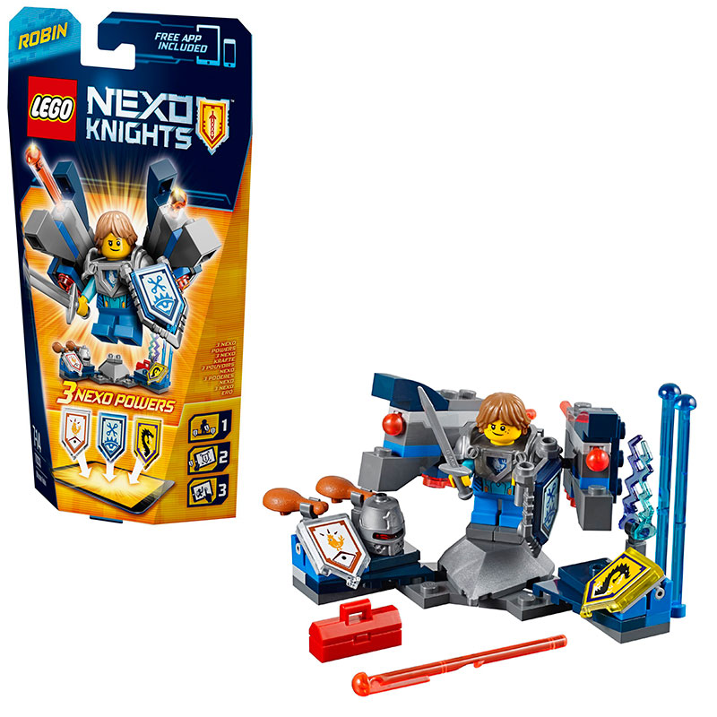Toàn bộ bộ ghép hình Lego Nexo Knights 70333 - Hiệp Sĩ Tập Sự Robin độc đáo hấp dẫn