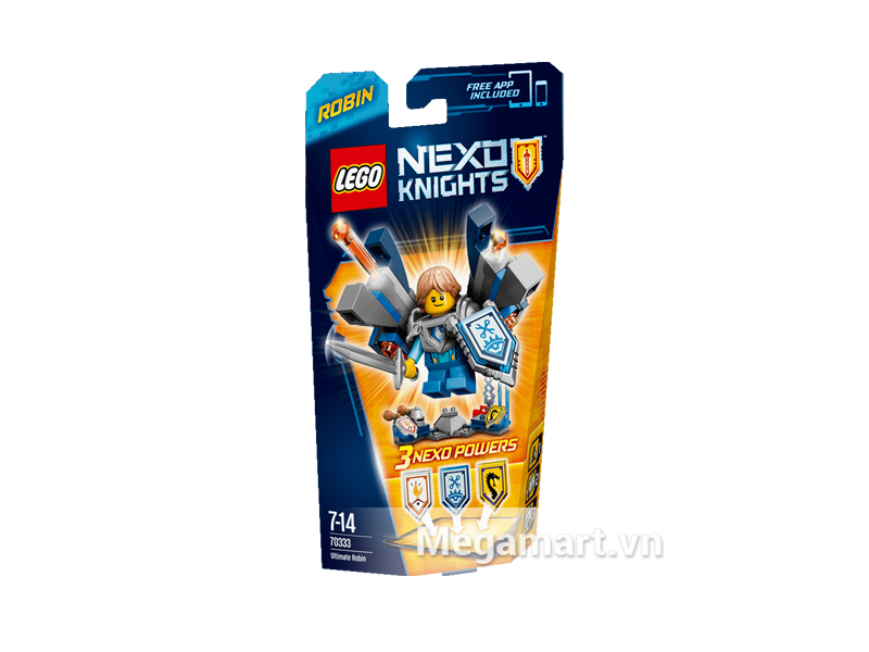 Bộ ghép hình Lego Nexo Knights 70333 - Hiệp Sĩ Tập Sự Robin dành cho các bé từ 7 đến 14 tuổi