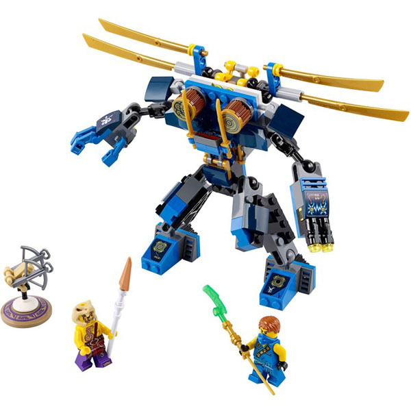 Hình ảnh toàn bộ sản phẩm Lego Ninjago 70754 - Rô Bốt Điện sau khi lắp ghép