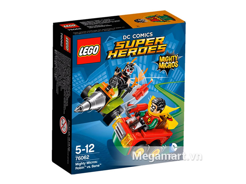 Hình ảnh bộ ghép hình Lego Super Heroes 76062 - Robin Đại Chiến Bane