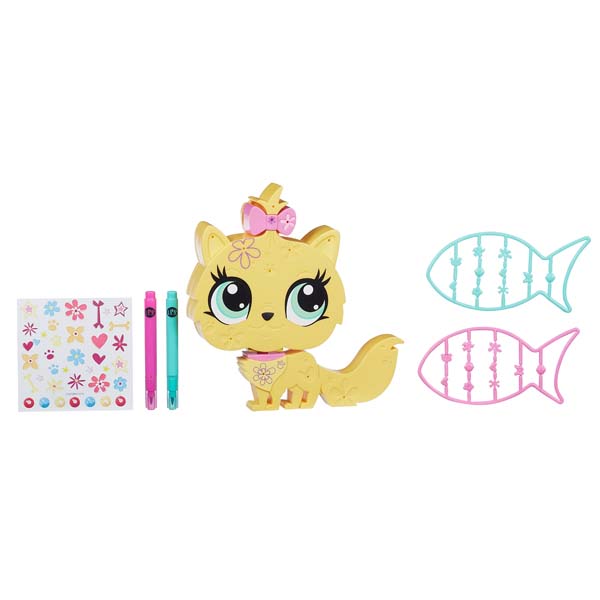 Hình ảnh minh họa cho bộ đồ chơi Littlest Pet Shop Trang trí thú cưng cùng Mèo con