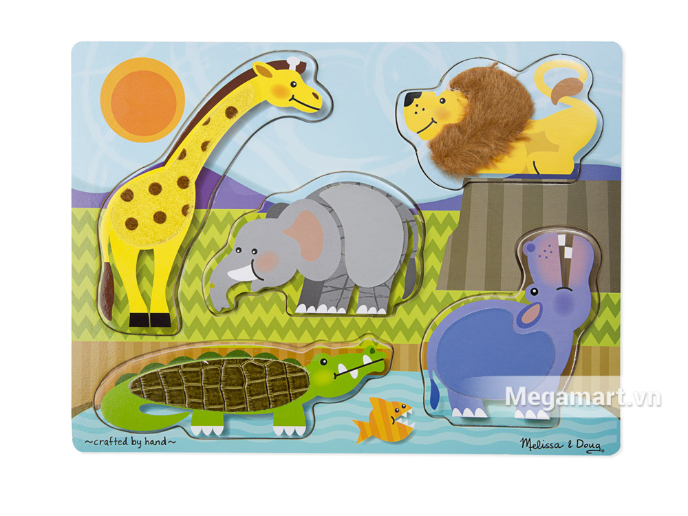 Melissa & Doug Bộ xếp hình mô phỏng động vật hoang dã