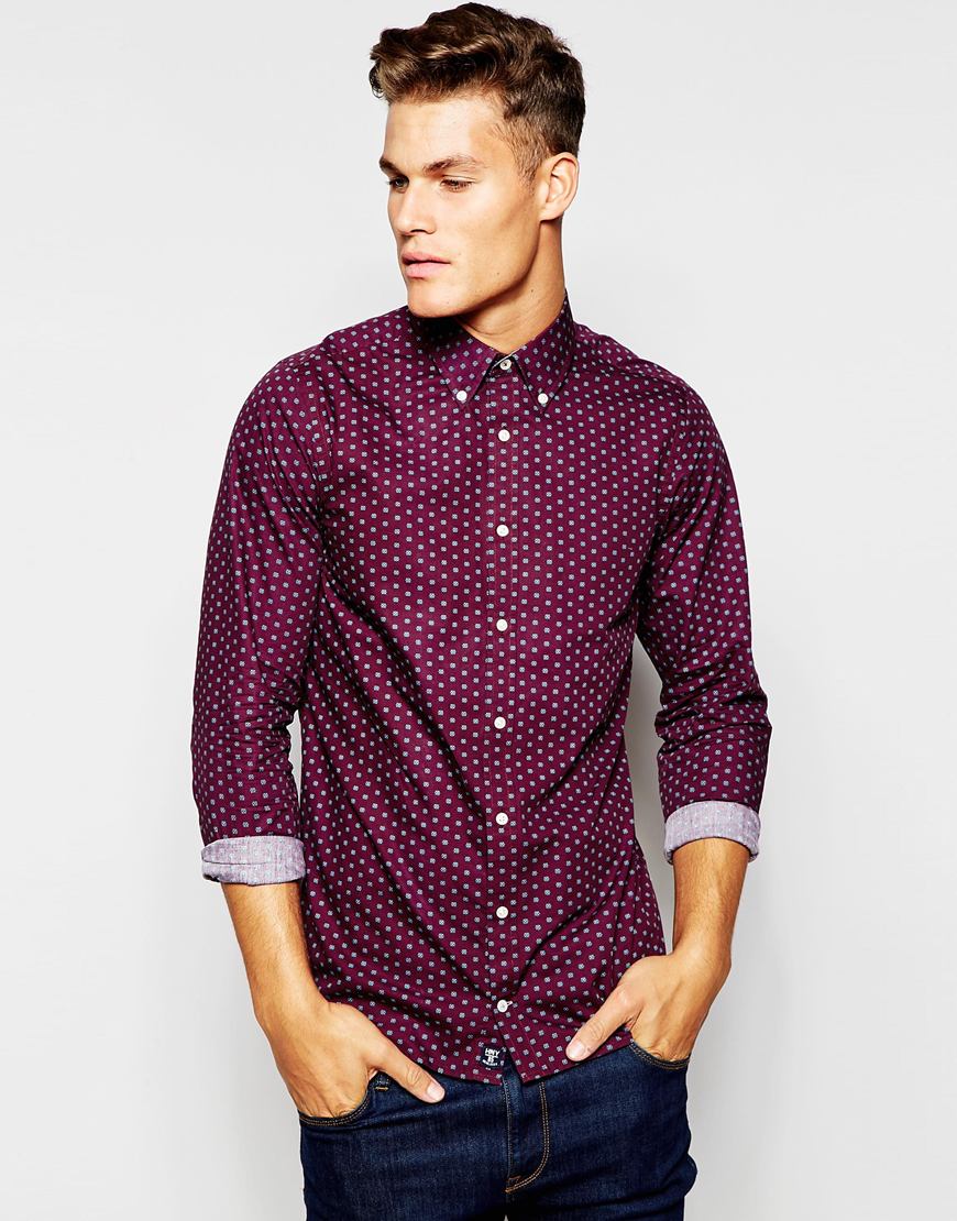 Áo sơmi tím Tommy Hilfiger