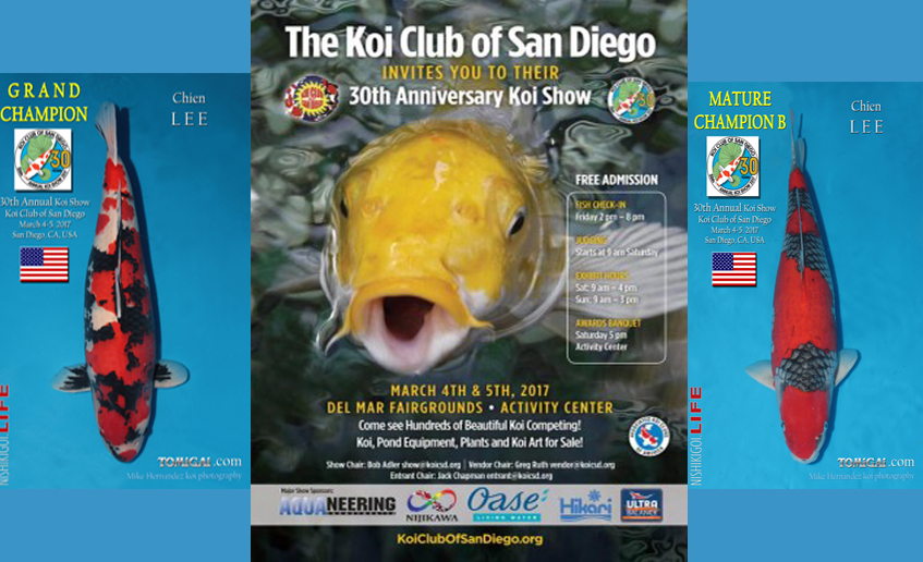 Công bố giải thưởng 30TH San Diego Koi Show 2017