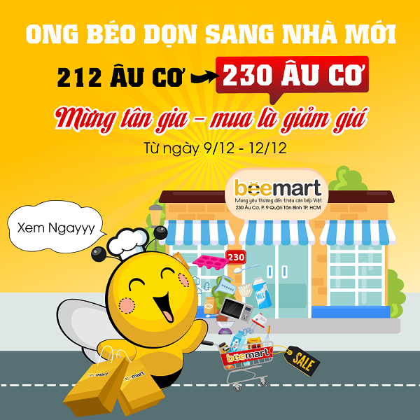 BEEMART ÂU CƠ CHUYỂN NHÀ - MỪNG TÂN GIA - MUA LÀ GIẢM GIÁ