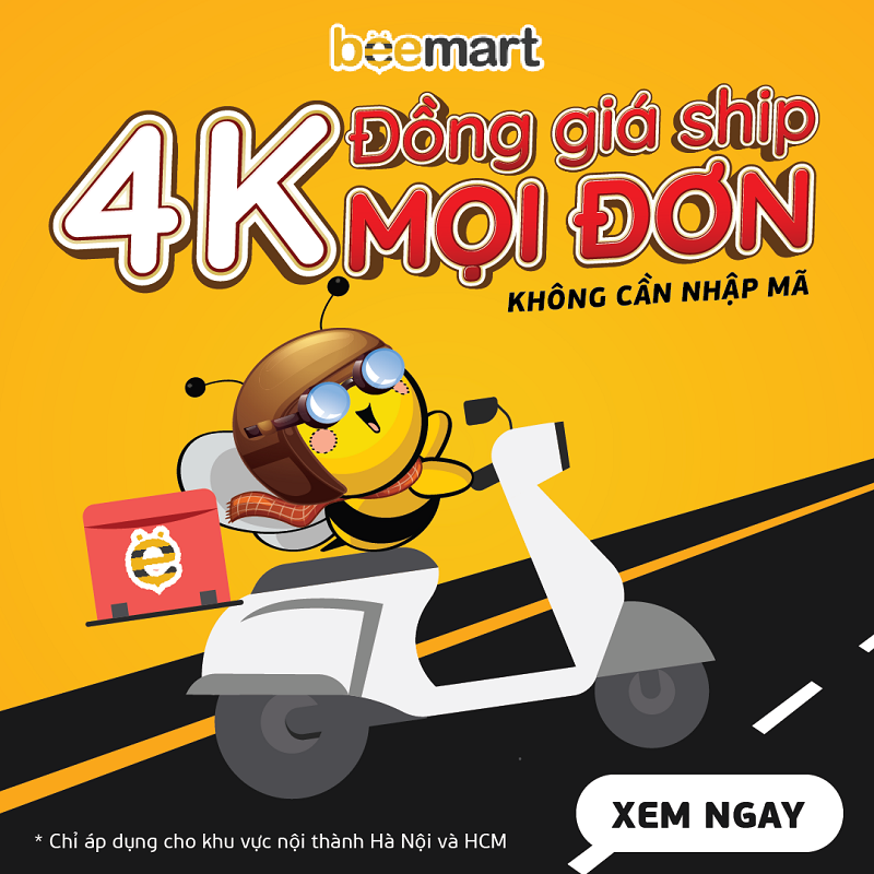 BEEMART 4/4 - ĐỒNG GIÁ PHÍ SHIP 4K MỌI ĐƠN