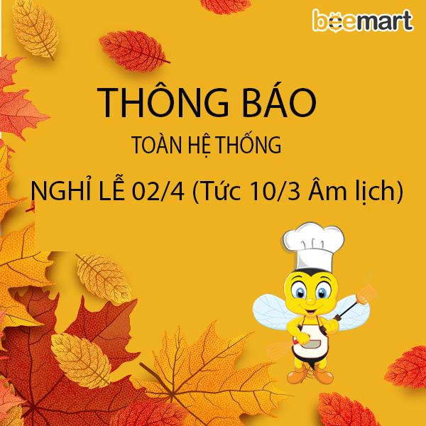 THÔNG BÁO NGHỈ LỄ 02/4 (Tức 10/3 Âm lịch)