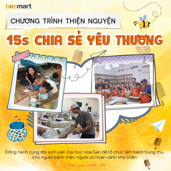 [Beemart HCM] - Chương trình thiện nguyện 15 giây chia sẻ yêu thương
