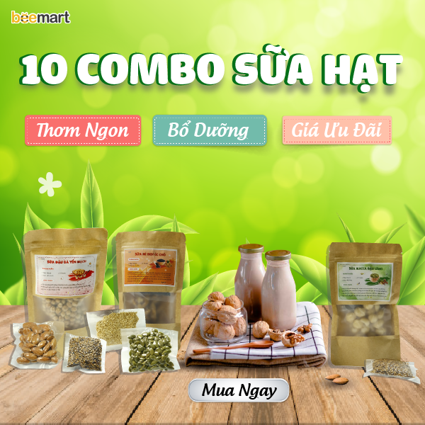 Combo sữa hạt - Sự lựa chọn dành cho sức khỏe