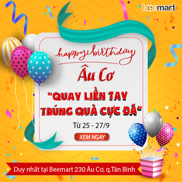 MỪNG SINH NHẬT ÂU CƠ - Quay liền tay trúng quà cực đã