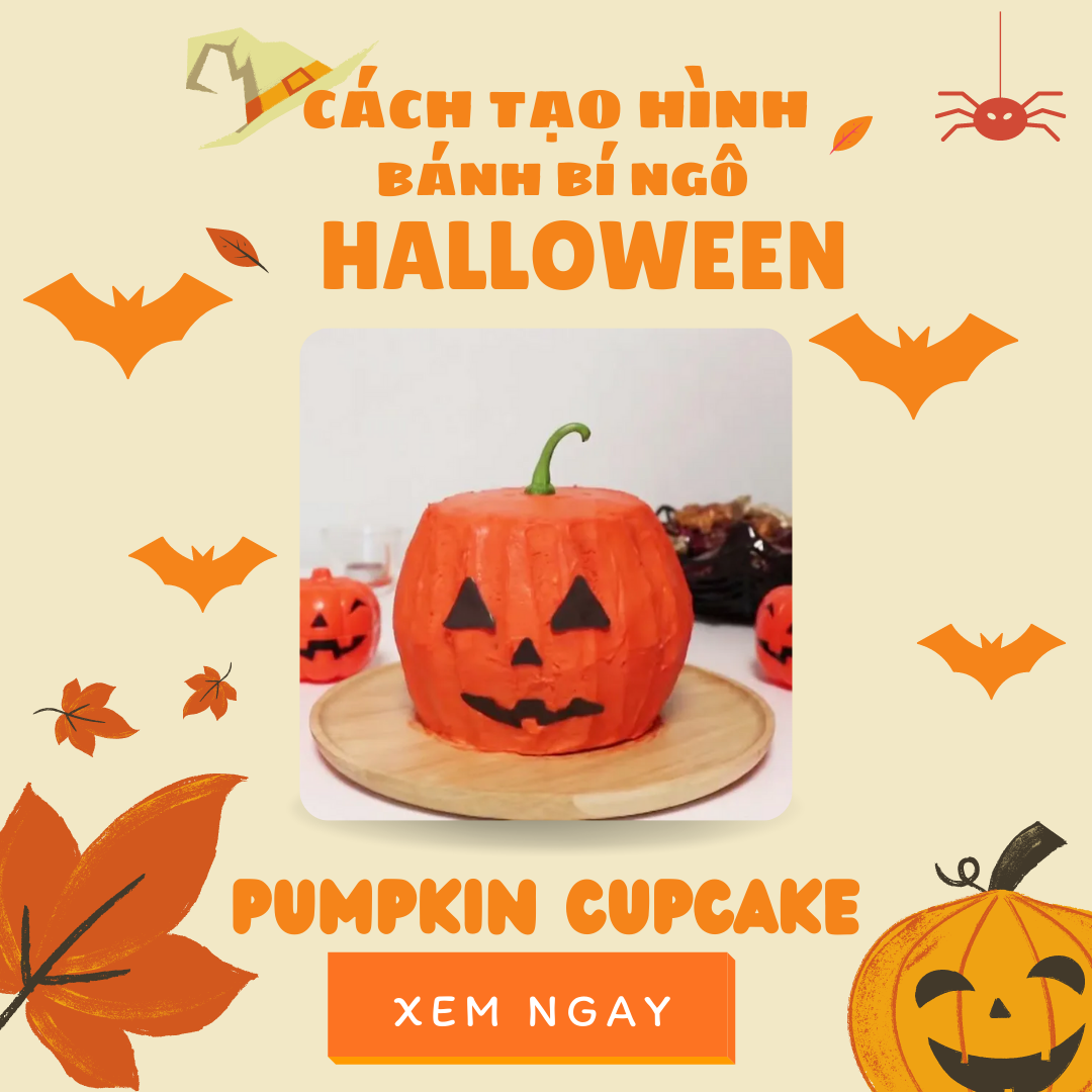 Cách tạo hình bánh bí ngô Halloween ngộ nghĩnh ai ai cũng làm được