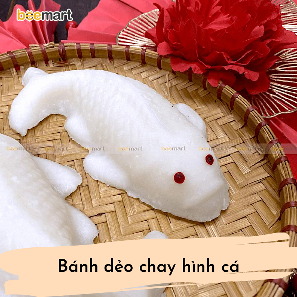 Cách làm bánh dẻo chay hình cá chép thú vị thơm lừng hương hoa bưởi