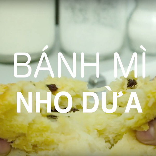 Cách làm BÁNH MÌ NHO DỪA