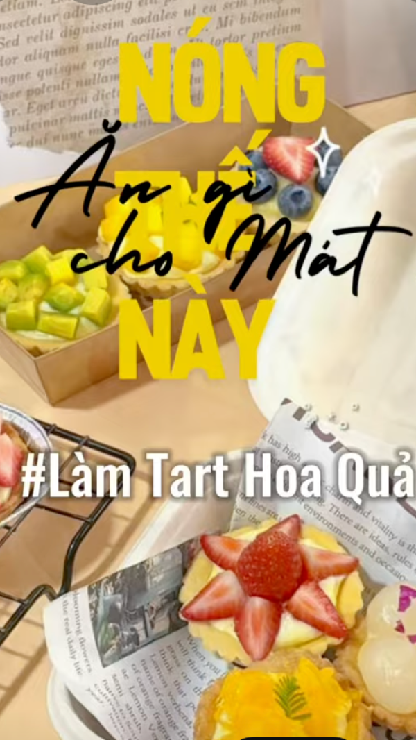 Cách làm bánh Tart Cookie hoa quả