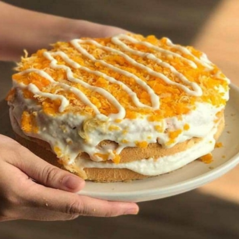 Cách làm bánh bông lan trứng muối không cần lò mà vẫn thơm ngon