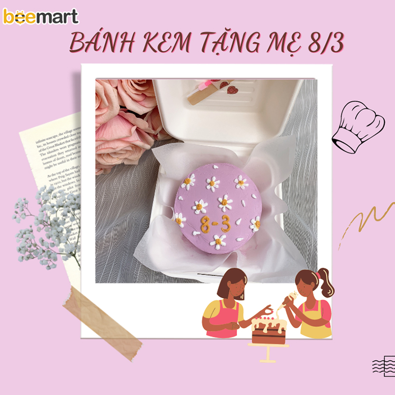 Quà tặng 8/3 - Tự làm bánh kem 8.3 cho mẹ yêu