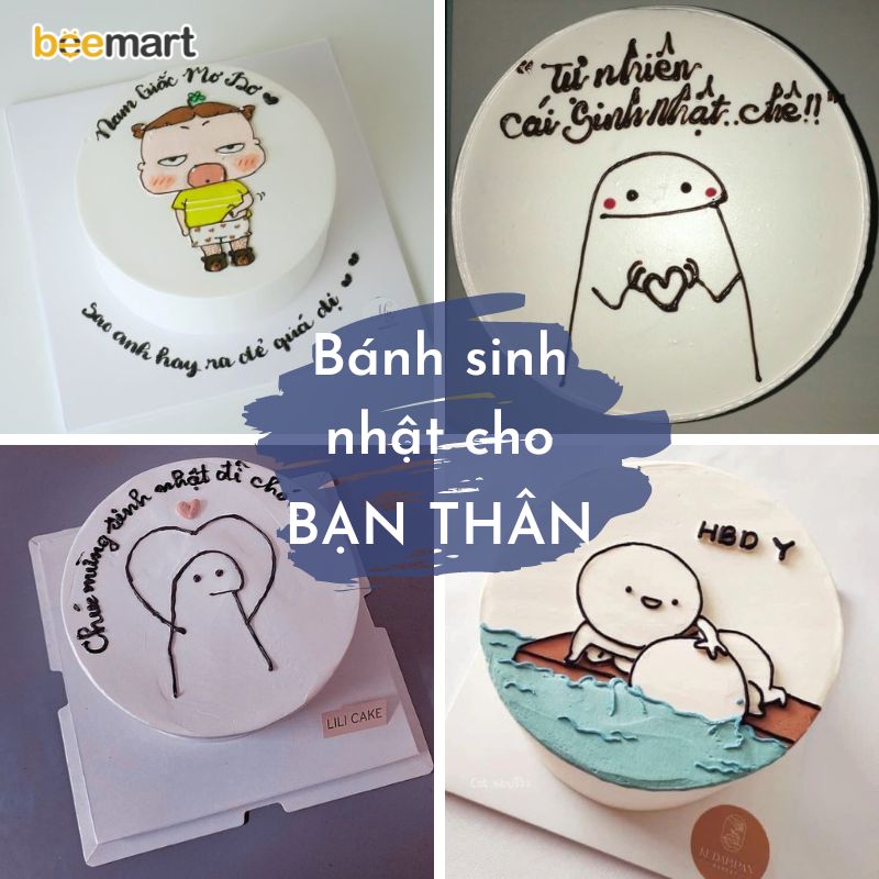 [Cập nhật] Mẫu bánh sinh nhật cho bạn thân Hài Hước, Hot Trend 2023