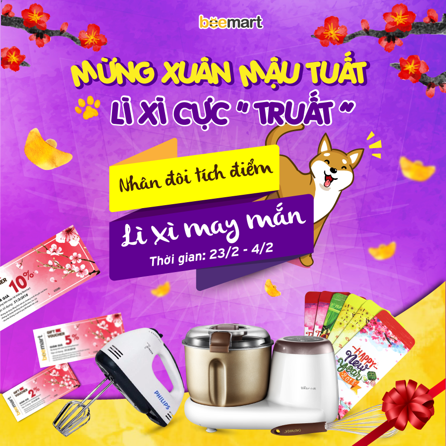 MỪNG XUÂN MẬU TUẤT - LÌ XÌ CỰC TRUẤT