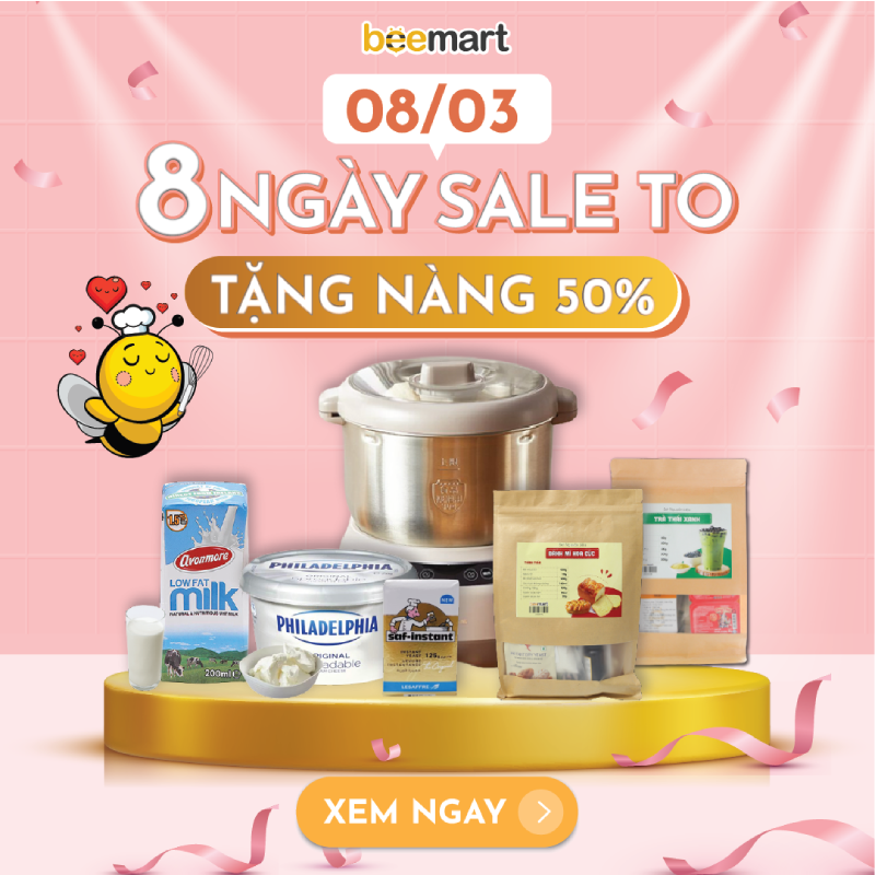 8/3 - 8 NGÀY SALE LỚN ĐỒ LÀM BÁNH CÙNG BEEMART