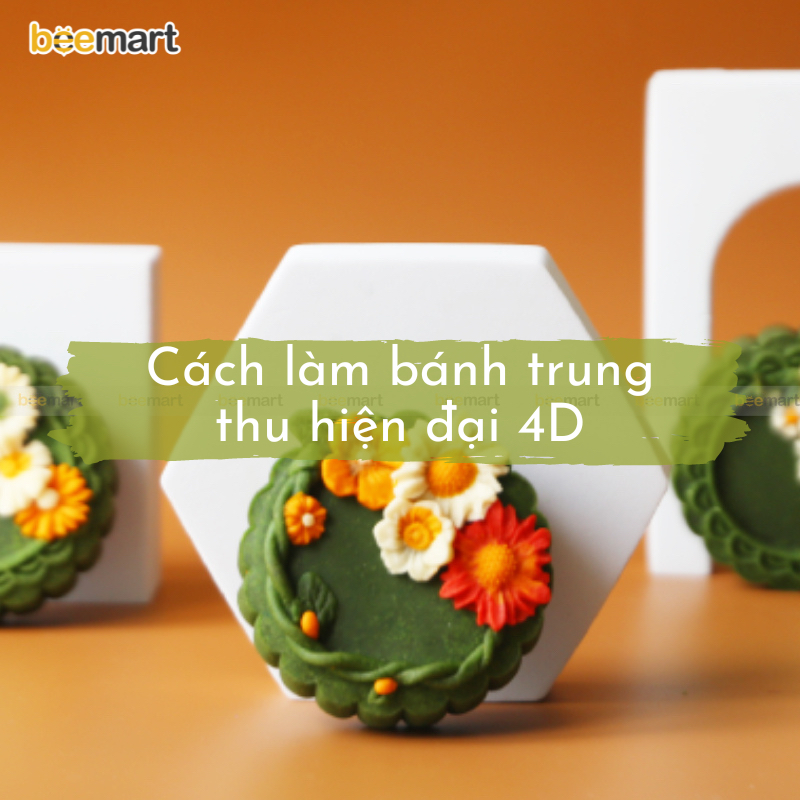 Cách làm Bánh nướng trà xanh hiện đại 4D đẹp khiến bạn mê mẩn