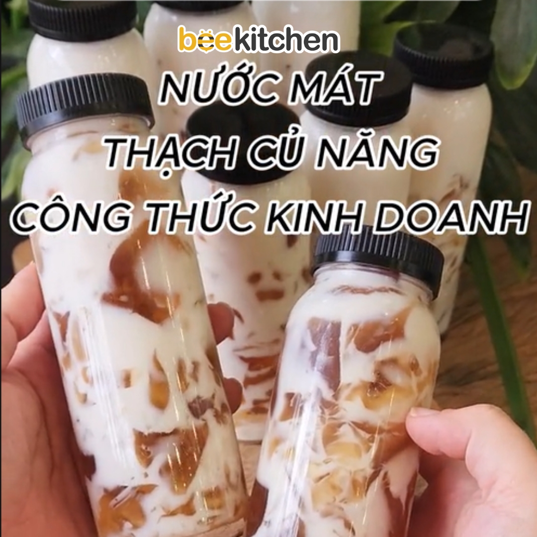 Nước thạch củ năng - Thạch trà thảo mộc - Nước uống mát lạnh ít calo cho mùa hè