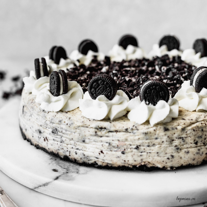 Phiên bản bánh cheesecake oreo không cần lò nướng