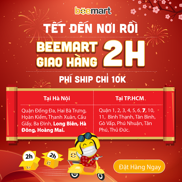 TẾT ĐẾN NƠI RỒI - BEEMART GIAO HÀNG 2H - PHÍ SHIP CHỈ 10H