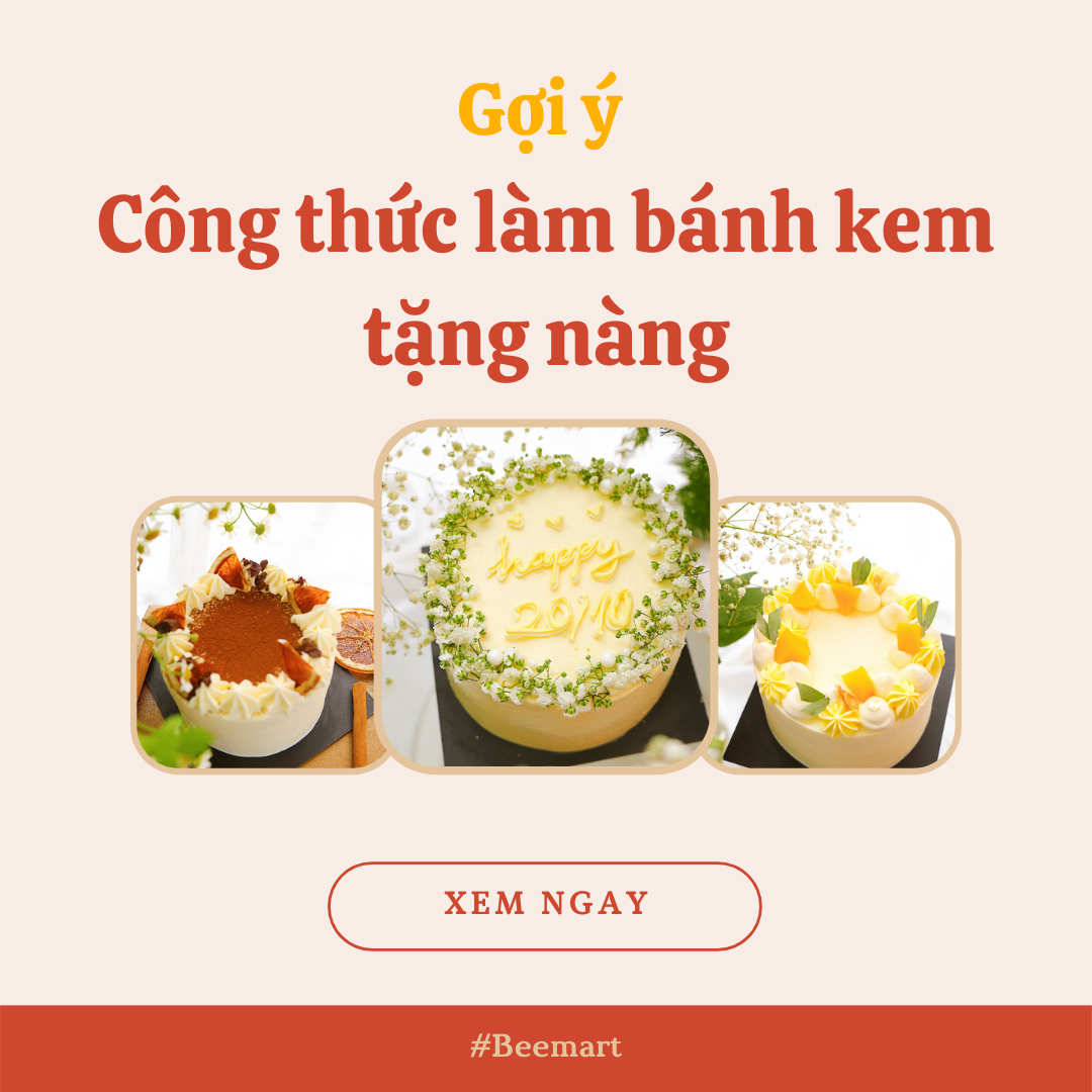 Gợi ý công thức làm bánh kem tặng nàng