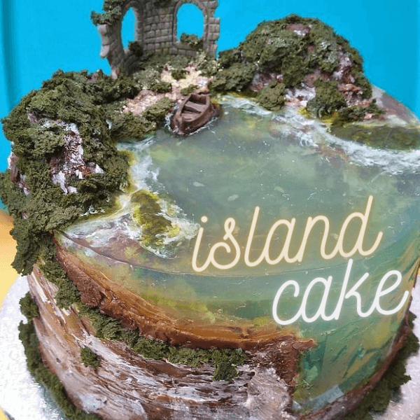 Island cake - sự sáng tạo của chiếc bánh rau câu 3D