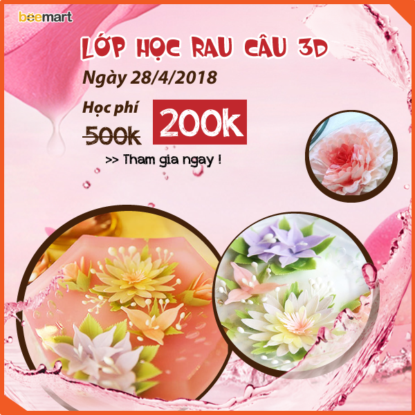 HỌC LÀM THẠCH RAU CÂU 3D CÙNG CÔ NGỌC HUỆ