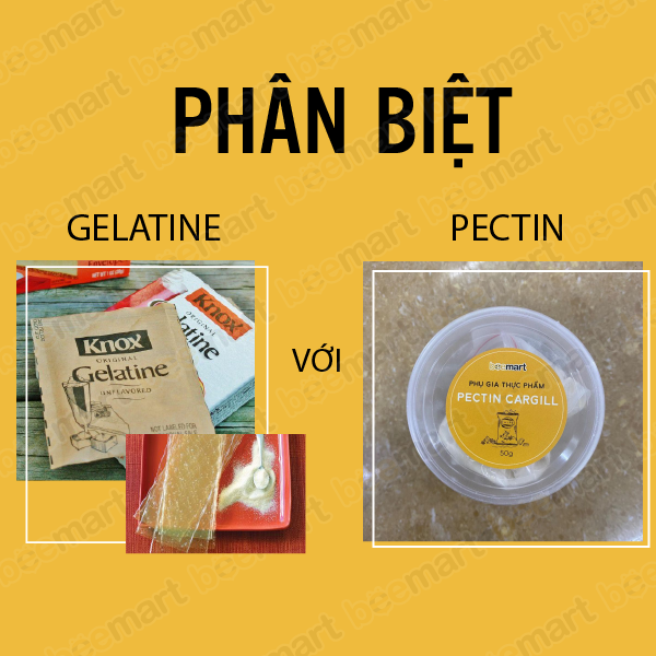 Phân biệt giữa Gelatin và Pectin