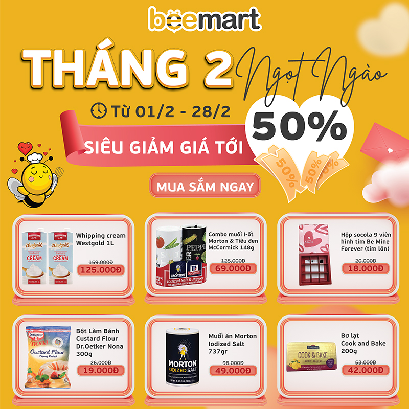 CHÀO THÁNG 2 NGỌT NGÀO - Siêu giảm giá tới 50% các sản phẩm hot