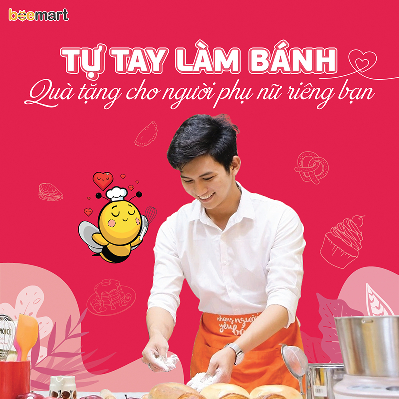 Quà tặng 20/10 - Bộ DIY làm bánh “Chiếc bánh, cho người phụ nữ tôi yêu”