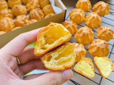 Bí kíp làm bánh su kem bằng nồi chiên không dầu nở đều cực dễ