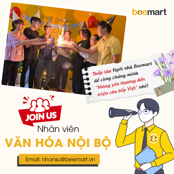 [BEEMART HN] TUYỂN DỤNG NHÂN VIÊN VĂN HÓA NỘI BỘ