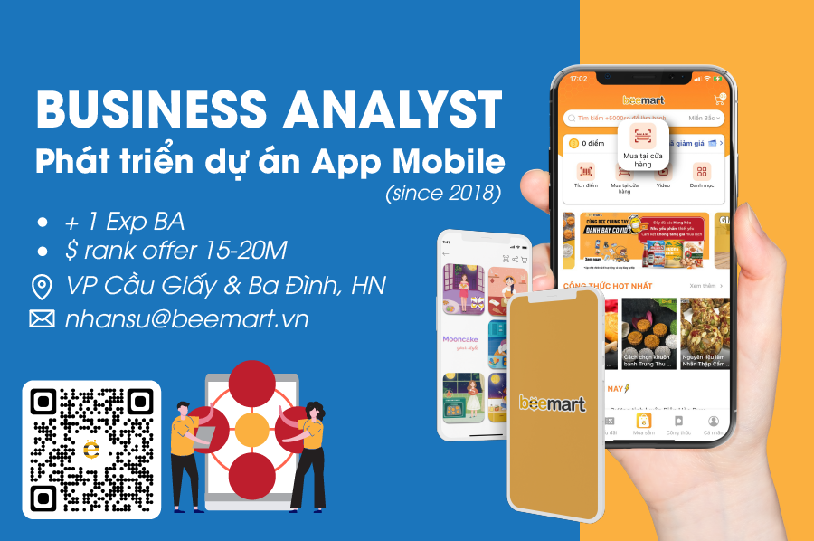 [BEEMART HN] TUYỂN DỤNG BUSINESS ANALYST - Dự án App Mobile